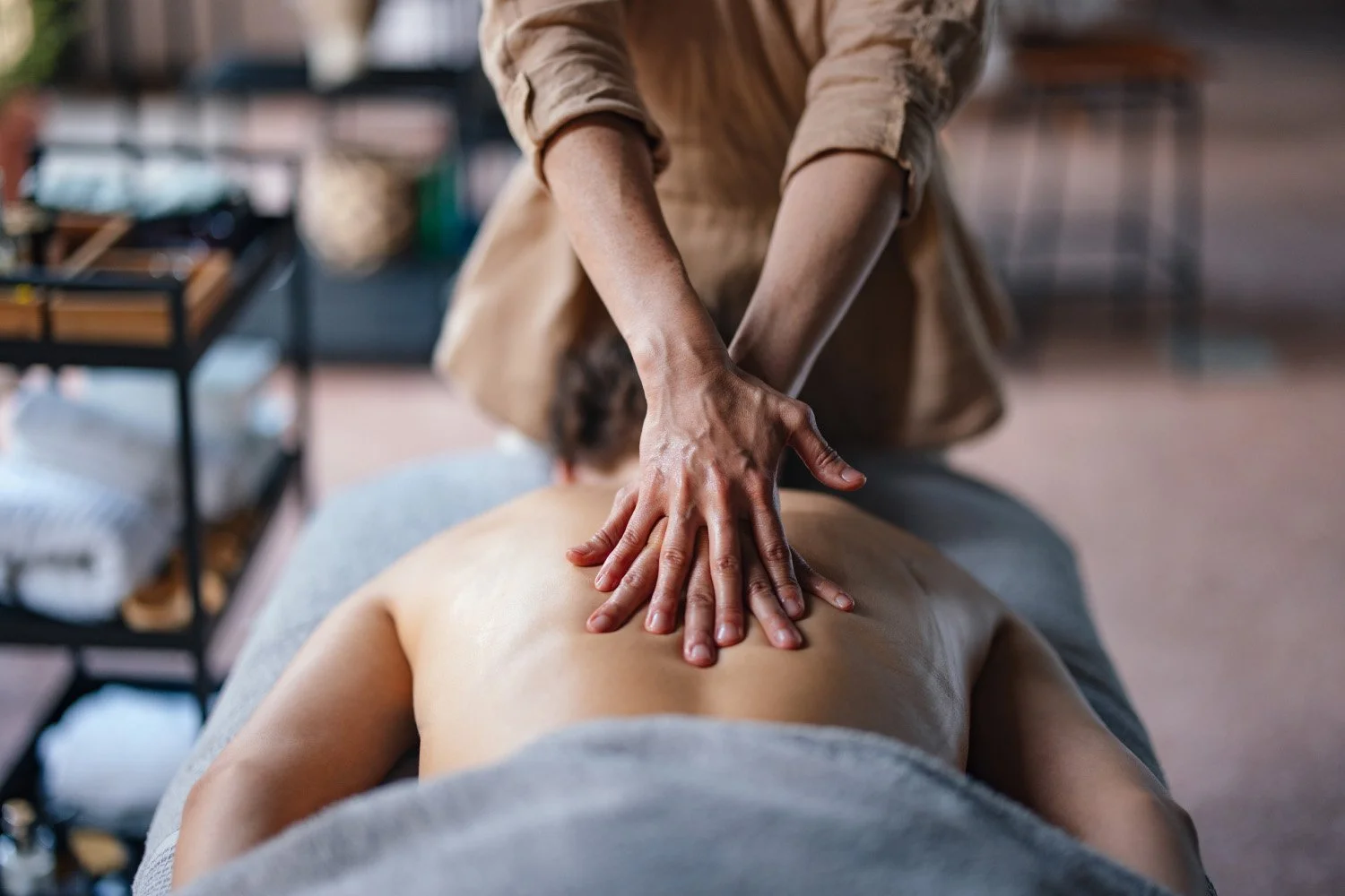 Professional massage therapy session